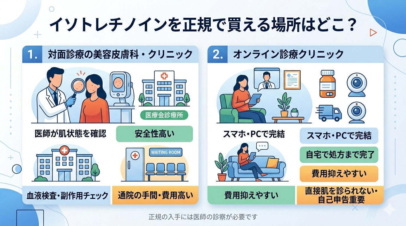 イソトレチノインを正規で買える場所はどこ？