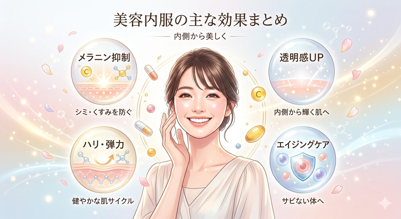 本当に必要？美容内服の効果まとめ