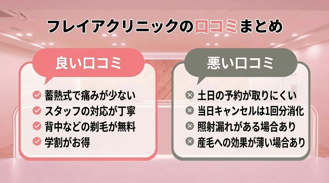フレイアクリニックの良い口コミと悪い口コミをまとめてみた！ 