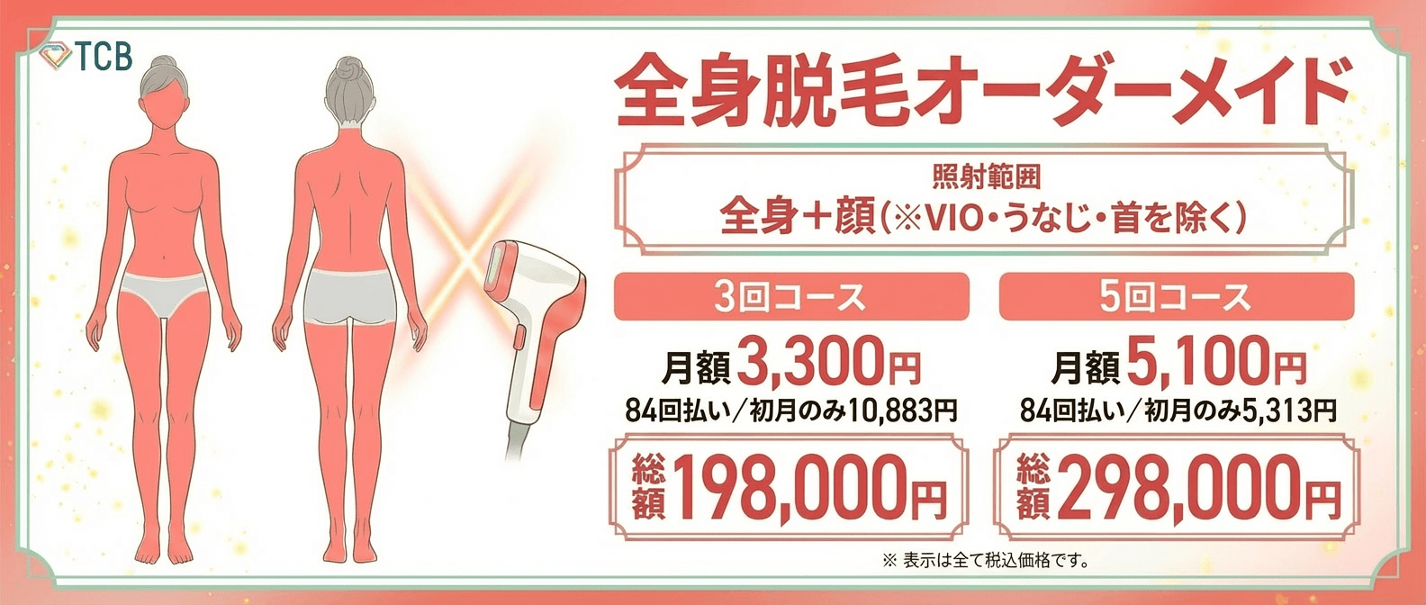 TCB_全身脱毛オーダーメイド(全身顔)オリジナル