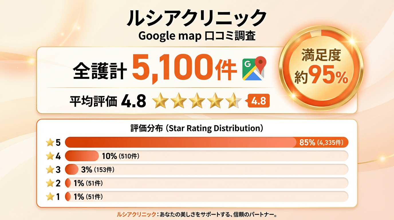 ルシアクリニックGoogleマップ口コミ