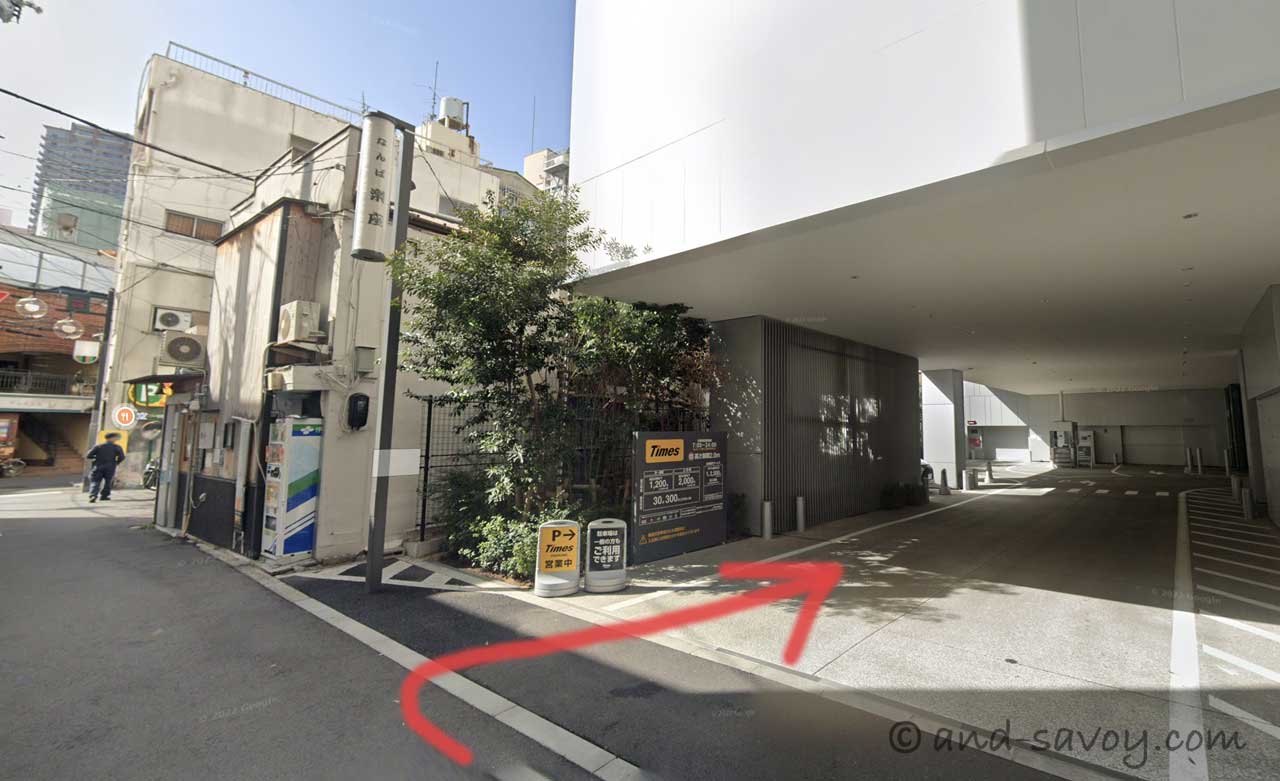 TCB東京中央美容外科 なんば院に近い駐車場