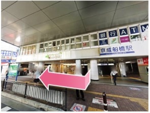 TCB船橋駅へのルート